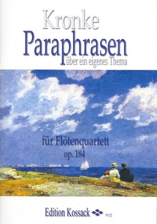 Paraphrasen ber ein eigenes Thema op.184 fr 4 Flten Partitur und Stimmen