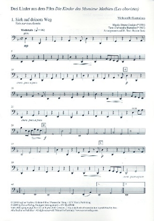 3 Stücke aus Die Kinder des Monsieur Mathieu für Kinderchor und Klavier (Streicher ad lib) Violoncello/Kontrabass