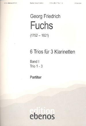 6 Trios Band 1 (Nr.1-3) fr 3 Klarinetten Partitur