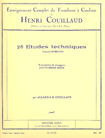 26 tudes techniques pour trombone tnor