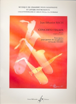 Concerto Italien pour quatuor de saxophones partition et parties