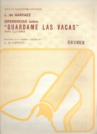Diferencias sobre Guardame Las Vacas para guitarra