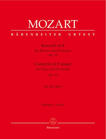 Konzert F-Dur KV413 fr Klavier und Orchester Partitur
