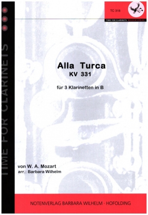 Allla turca KV331 fr 3 Klarinetten Partitur und Stimmen