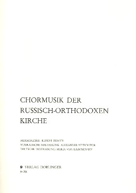 Chormusik der russisch-orthodoxen Kirche fr gem Chor a cappella Partitur