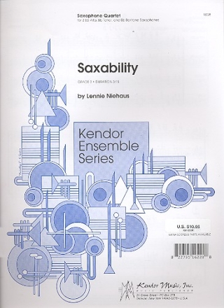 Saxability for 4 saxophones (AATB) score and parts
