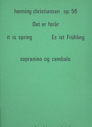 Det er forar op.56 fr Sopraninoblockflte und Cembalo