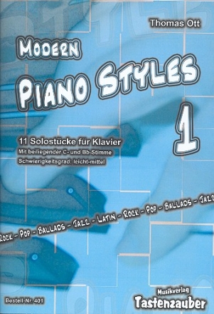 Modern Piano Styles Band 1  fr Klavier (C- und B-Stimme ad lib) Stimmen