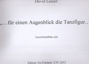 Fr einen Augenblick die Tanzfigur fr Tenorblockflte