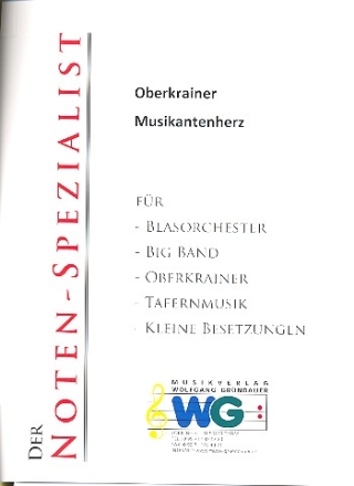 Oberkrainer Musikantenherz Band 1: fr Klarinette, Trompete, Akkordeon, Bariton und Gitarre,  Stimmen