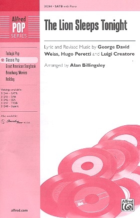 The Lion sleeps tonight for mixed chorus and piano score