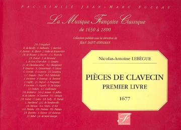 Pices de Clavecin Premier Livre Facsimile 1677