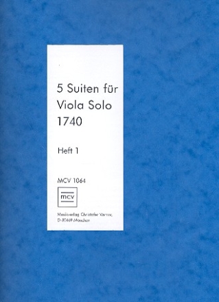 5 Suiten von 1740 Band 1 (Nr.1-3) für Viola