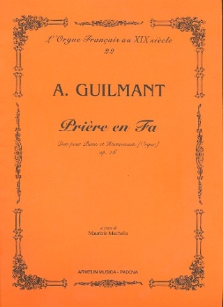 Priere en Fa pour piano et harmonium (orgue) partition