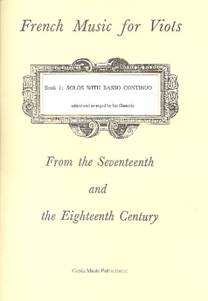 French Baroque Music vol.1 for viol (treble/alto/basso) and Bc score and parts