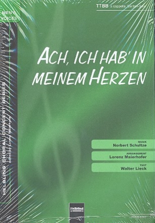 Ach, ich hab' in meinem Herzen fr Bariton und Mnnerchor a cappella Partitur