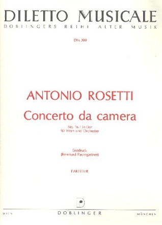 Concerto da camera Es-Dur Nr.16 fr Horn und Orchester Partitur