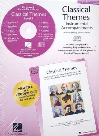 Classical Themes Level 2 for piano CD with orchestrated accompaniments