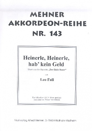 Heinerle Heinerle hab kein Geld fr Akkordeon (mit Text und Akkorden)