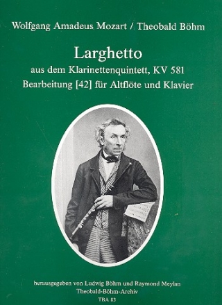 Larghetto aus dem Klarinettenquintett, KV581 fr Altflte und Klavier