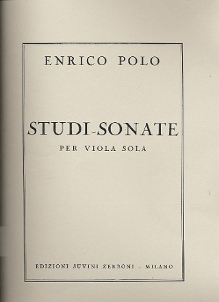 Studi Sonata per viola