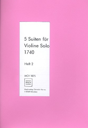 5 Suiten Band 2 (Nr.4 und 5) fr Violine