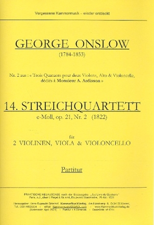 Streichquartett e-Moll Nr.14 op.21,2 Partitur