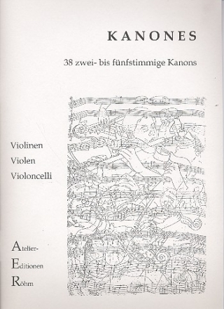 38 Kanones fr 2-5 Streichinstrumente Stimmen