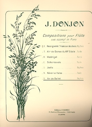 Air de Ballet pour flute et piano
