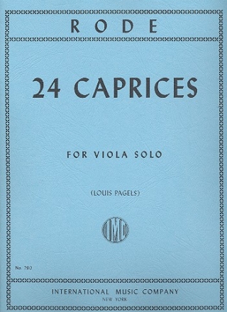 24 Caprices for viola solo