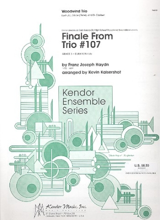 Finale from Trio no.107 for flute, oboe (flute) and clarinet score and parts