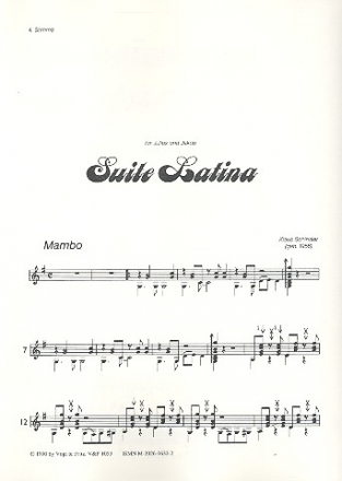 Suite Latina fr Zupforchester (Blockflte und Percussion ad lib) 4. Stimme