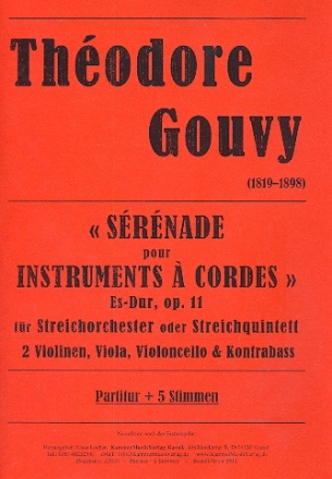 Serenade Es-Dur op.11 fr Streichorchester (Quintett) Partitur und Stimmen (1-1-1-1-1)