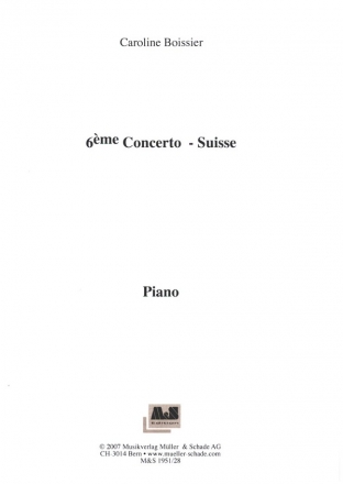 Konzert Nr.6 fr Flte, Klavier und Streicher Soloklavier