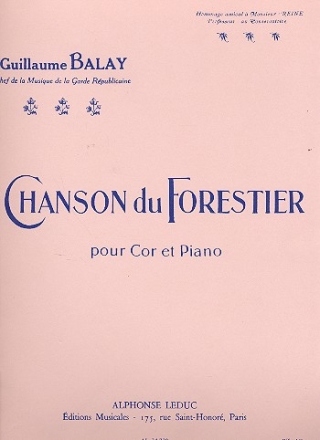 Chanson du Forestier pour cor en fa et piano