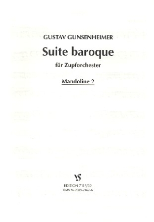 Suite Baroque fr Zupforchester Mandoline 2 Stimme