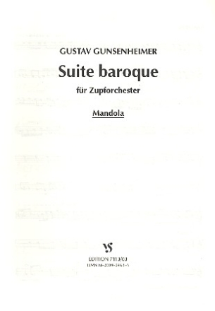 Suite Baroque fr Zupforchester Mandola Stimme