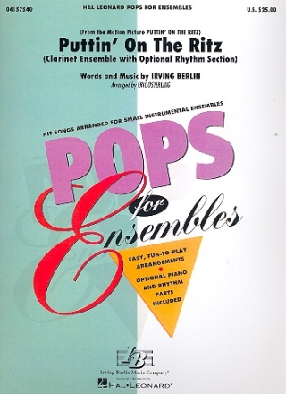 Puttin on the Ritz: for clarinet ensemble and rhythm section ad lib score and parts