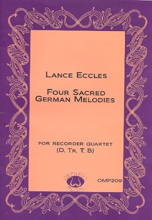 4 sacred German Melodies for 4 recorders (SATB) score and parts