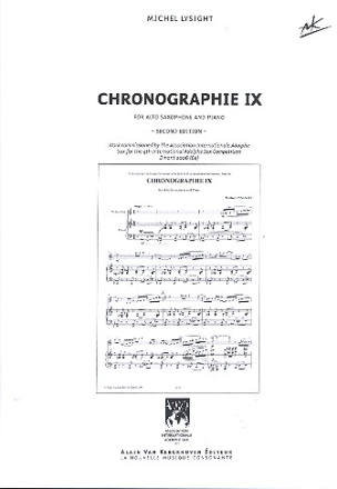 Chronographie IX for alto saxophone and piano second edition