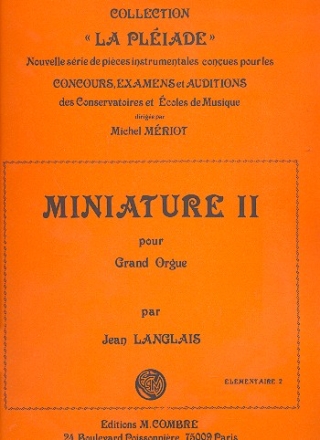 Miniature Vol.2 pour orgue