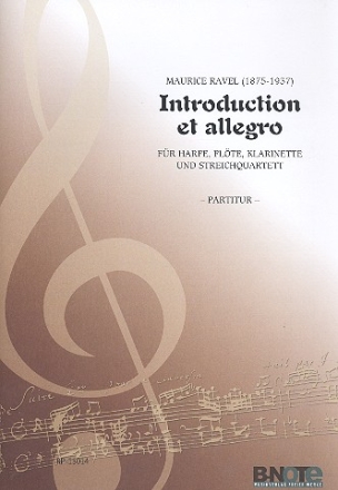 Introduction et Allegro fr Harfe, Flte, Klarinette und Streichquartett Partitur