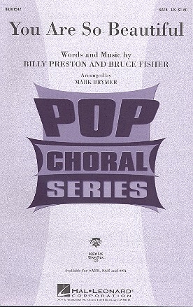 You are so beautiful for mixed chorus (SATB) and piano score