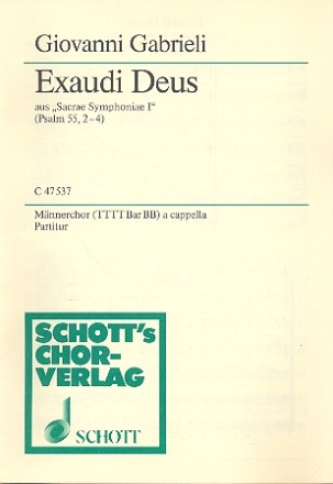 Exaudi Deus fr Mnnerchor (TTTTBarBB) Chorpartitur