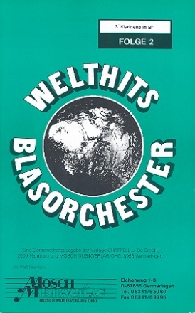 Welthits Band 2: fr Blasorchester Klarinette 3