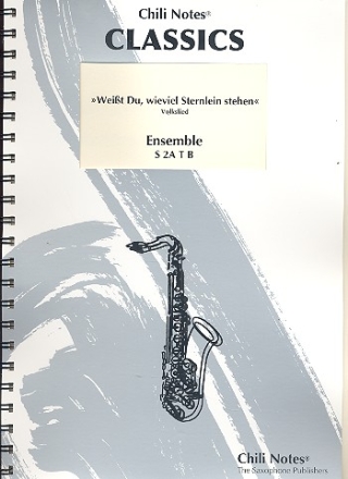 Weit Du wieviel Sternlein stehen fr 5 Saxophone (SAATBar) Partitur und Stimmen