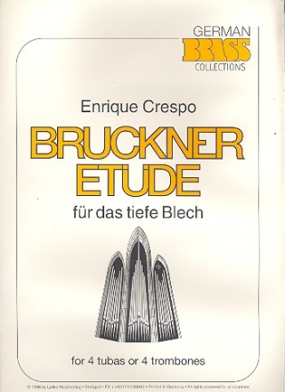 Bruckner-Etüde für 4 Posaunen (Tuben) Partitur und Stimmen