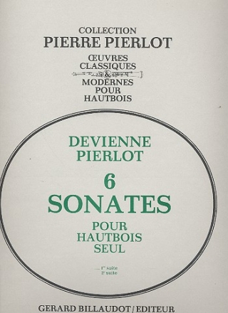 6 Sonates vol.1 (nos.1-3)  pour hautbois