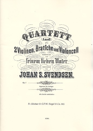 Steichquartett a-moll op.1 Stimmen Reprint