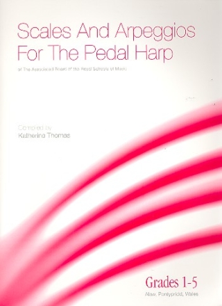 Scales and Arpeggios Grades 1-5 for pedal harp